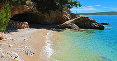 Beautiful beach on Hvar