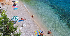 Beaches on the island of Hvar